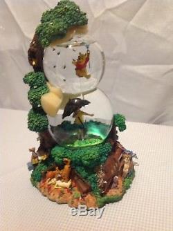 Awesome Winnie The Pooh And Friends Double Snowglobe, New, Rare