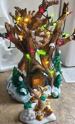 Big Vintg 1990 Tigger's Tree House Hide-out Winnie The Pooh Christmas Village LE