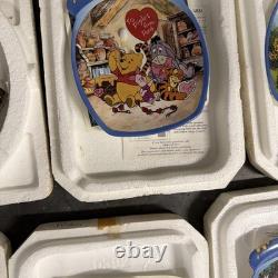 Bradford Disney Winnie the Pooh Month Hanging Plates Lot Of 11 Missing November