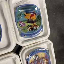 Bradford Disney Winnie the Pooh Month Hanging Plates Lot Of 11 Missing November