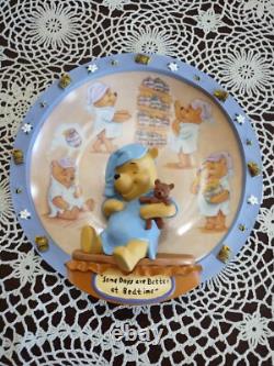 Bradford Exch. Lot Of 10 Disney Winnie The Pooh 3D Plates, 100 Acre Days Series
