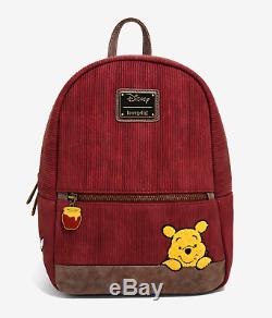 Brand New Disney X Loungefly Winnie The Pooh Corduroy Mini Backpack