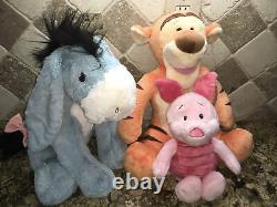 Build a Bear Stuffed DISNEY Winnie The Pooh EEYORE TIGGER PIGLET withSOUND EASTER