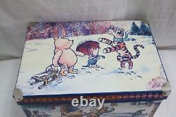 CHRISTMAS DISNEY'S SET OF 3 CLASSIC POOH NESTING STORAGE BOXES With HANDLES NEW