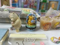 CLASSIC WINNIE THE POOH 37pc Lot Plush Puzzles Plate Set Children's Room Decor