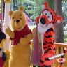 Cartoon Winnie The Pooh Bear And Tigger Mascot Costume Fancy Xmas Dress Adult