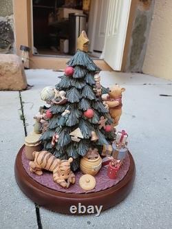 Charpente Disney Classic Pooh & Friends Christmas Tree Centerpiece 12x9 Vtg 1995