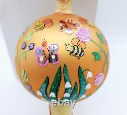 Christopher Radko Disney Winnie the Pooh Glass Christmas Topper in Box