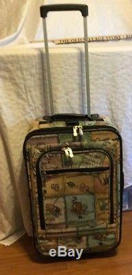 Christopher Robin Disney Winnie the Pooh Carry On Tapestry Luggage Suitcase
