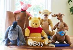 Christopher Robin Pooh-Tigger-Eeyore-Piglet-Kanga & Roo Plush Set of 5 + bag