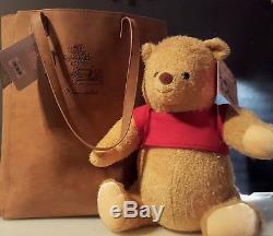 Christopher Robin Winnie The Pooh Tote Bag & Med. Winnie The Pooh Plush (New)