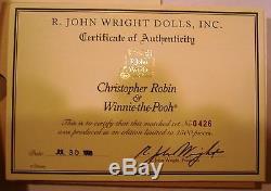 Christopher Robin and Winnie The Pooh John R. Wright Disney New in Box With COA