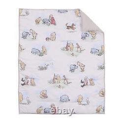 Classic Winnie The Pooh 6 Piece Nursery Crib Bedding Set Unisex Neutral Baby