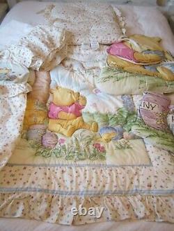 Classic Winnie The Pooh Nursery/crib Set Comforter Crib Skirt Wall Hangings 1995