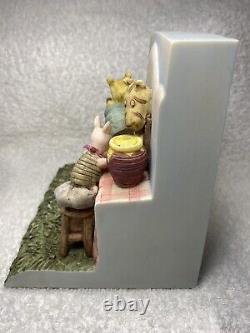 Classic Winnie the Pooh Charpente POOH'S PARTY Picnic Bookends 1 Small Flaw RARE