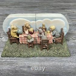 Classic Winnie the Pooh Charpente Pooh's Picnic Party Bookends RARE