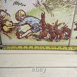 Classic Winnie the Pooh Wall Hanging Canvas Picture Stuck in a Rabbit Hole Decor