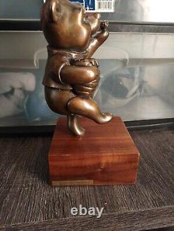 Collector's 1970 LE Bronze Lost Wax Casting Whinnie The Pooh With Hunny Pot