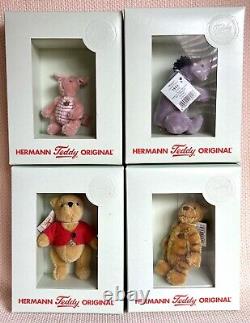 Complete Hermann Winnie the Pooh Rare Limited Edition Set Of 4 Bears In Boxes