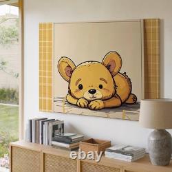Content Winnie The Pooh Character Canvasvintage Nursery Wall Art