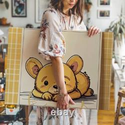 Content Winnie The Pooh Character Canvasvintage Nursery Wall Art