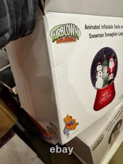 Custom Gemmy 6ft Airblown Inflatable Winnie The Pooh And Tigger Snowglobe