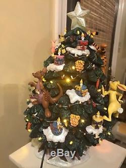 DANBURY MINT Winnie The Pooh Christmas Tree RARE LIGHTED RETIRED