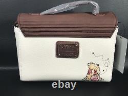 DISNEY Loungefly Classic Winnie The Pooh Crossbody Purse Bag & Cardholder