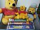 Disney Winnie The Pooh Storage Box Collector Lot With Plush / Vhs Tapes / Engineer