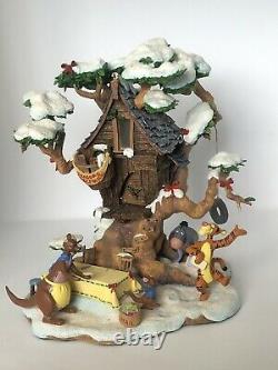 Danbury Mint Tiggers Christmas Party Disney Tree House Display Pooh Characters