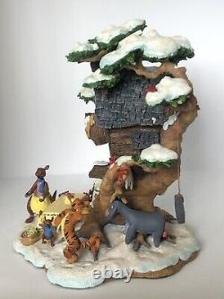Danbury Mint Tiggers Christmas Party Disney Tree House Display Pooh Characters