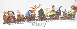 Danbury Mint Winnie The Pooh Christmas Train Disney Pooh's Express 6 pieces Nice