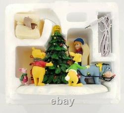 Department 56 Disney Christmas With POOH Lighted Scene 2006 Winnie The Pooh Box