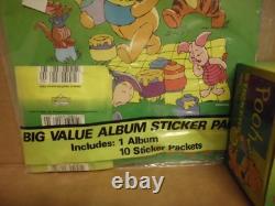 Diamond Winnie The Pooh Factory Sealed Box + Sealed Sticker Book 110 Packs Total