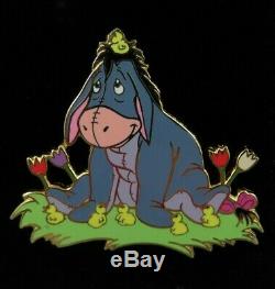 Disney Auctions Pin Easter Eeyore with Baby Chicks / Tulips Winnie the Pooh