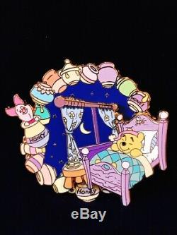 Disney Auctions Winnie The Pooh Sleeping Bed Jumbo Pin Nighttime Spinner LE500