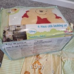 Disney Baby Winnie The Pooh 4pc Crib Bedding Set Comforter Sheet Blanket Diaper