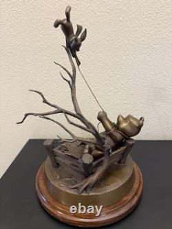 Disney Bill Toma Winnie The Pooh Blustery Day Bronze Sculpture Le #9/250 Rare