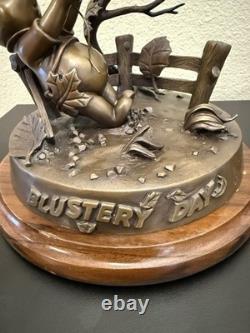 Disney Bill Toma Winnie The Pooh Blustery Day Bronze Sculpture Le #9/250 Rare