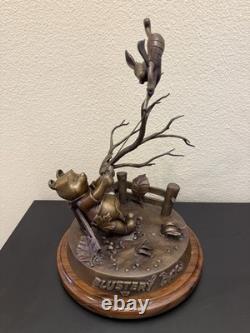 Disney Bill Toma Winnie The Pooh Blustery Day Bronze Sculpture Le #9/250 Rare