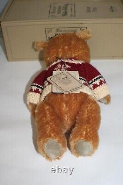 Disney Boyds Collection Winnie The Pooh Mohair Plush Winter Holiday Ltd Ed NIB