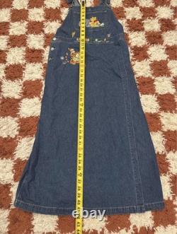 Disney Catalog Denim Overall Dress Winnie the Pooh Eeyore Tigger Medium