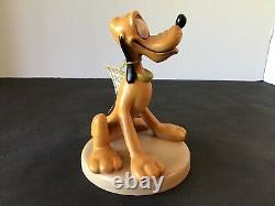 Disney Conrad Moroder 6 Pluto Woodcarved Hand Painted Tag Figurine Italy Rare