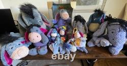 Disney Eeyore Toy Bundle 10+ Stuffed Animals & Collectibles Vintage & Modern Lot