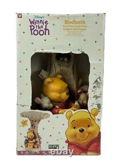 Disney Henri 21.5 Winnie The Pooh Piglet Roo Garden Petite Bird Bath RARE NEW