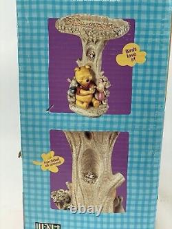 Disney Henri 21.5 Winnie The Pooh Piglet Roo Garden Petite Bird Bath RARE NEW