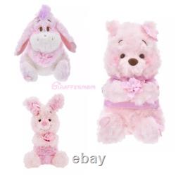 Disney Japan Sakura Cherry Blossom Plush 2025 Winnie the Pooh Piglet Eeyore Set