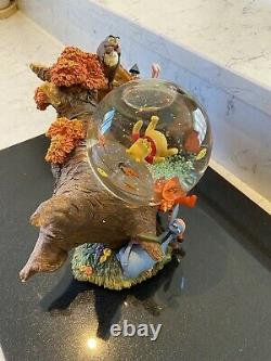 Disney Large Musical Winnie Stormy Pooh Snow Globe Rare Collectable Stunning