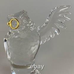 Disney Lenox Crystal Owl Pooh Figurine Frosted Accents 24k Gold RARE