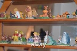 Disney Lenox Winnie the Pooh Thimble Collection Set With Honey Pot Mirror Shelf